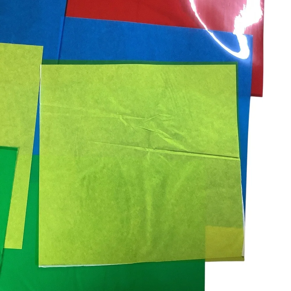 Colored Transparent Plastic Sheets Assorted‎ Red Blue Green Yellow Craft Film